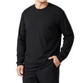 thumbnail image 3 of Thousandth Men's Plus Size Crewneck Tees Casual Long Sleeve Basic Top Soft Breathable Everyday Pullover Top for Daily, 3 of 9