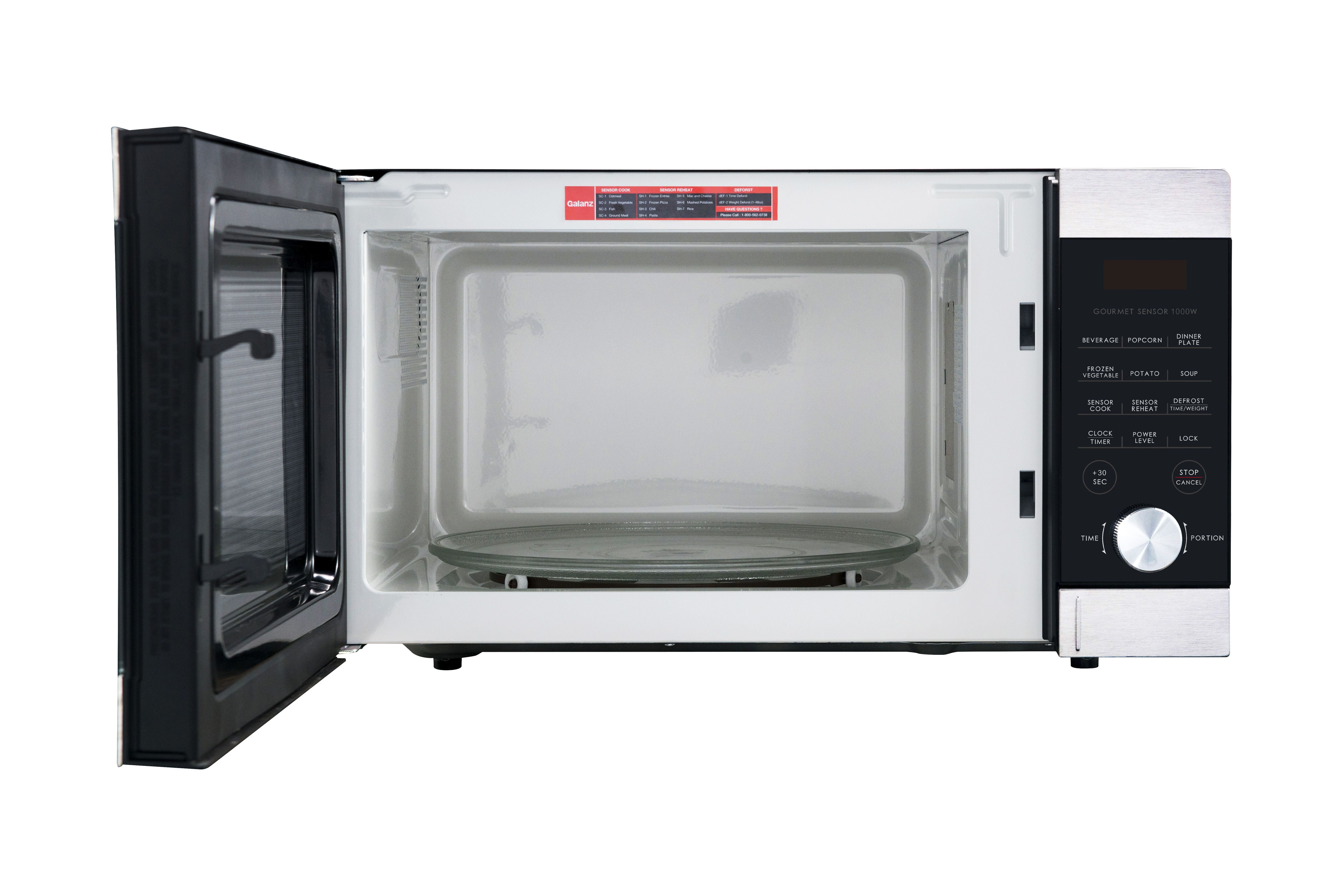 Galanz Express Wave 1.1 cu. ft. Sensor Cook Countertop Microwave Oven, 1000 Watts, Stainless Steel, New - image 5 of 10