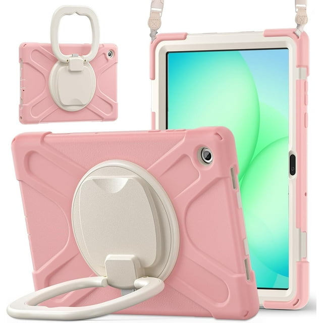 Funda para Samsung Galaxy Tab A11+ Plus de 11 pulgadas (2025) y A9+ Plus de 11 pulgadas (2023), cubierta de silicona resistente con asa, soporte de 360°, correa y soporte para S Pen.