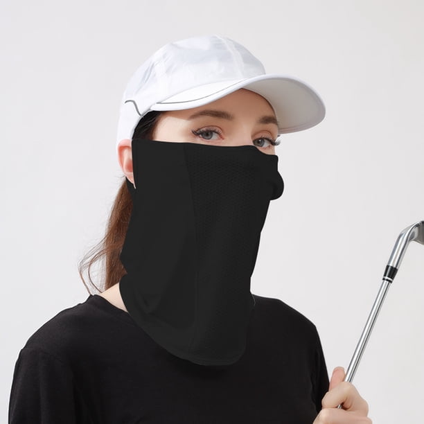 Mascarilla de ciclismo para mujer, con orejas colgantes, transpirable, de seda helada, para exteriores