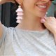 thumbnail image 4 of Cuerda de cobre moda mujer damas borla flecos Stud cuelga pendientes accesorios Rosado Hugo Pendientes de borla, 4 of 9