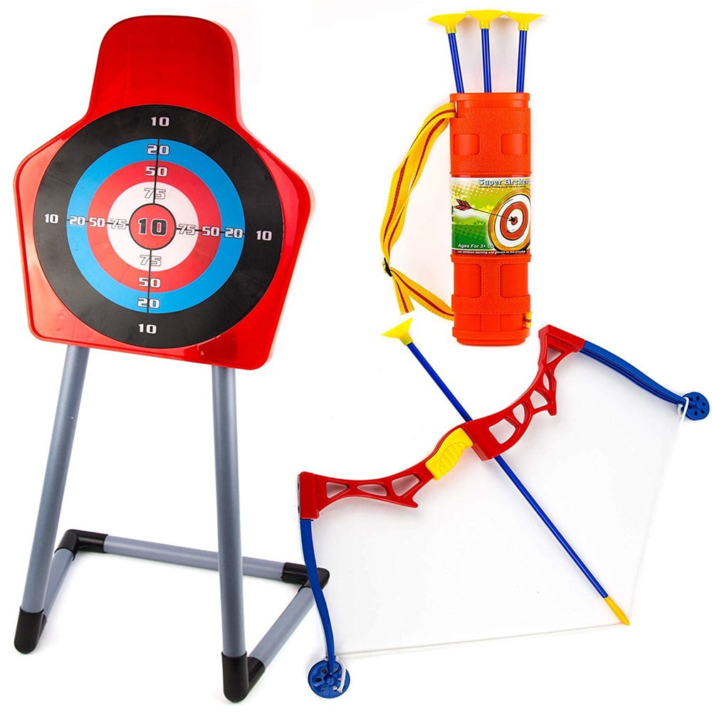 Kids Super Archery Set Laser Infrared Aim Arrow Bow Outdoor Target UK Seller 