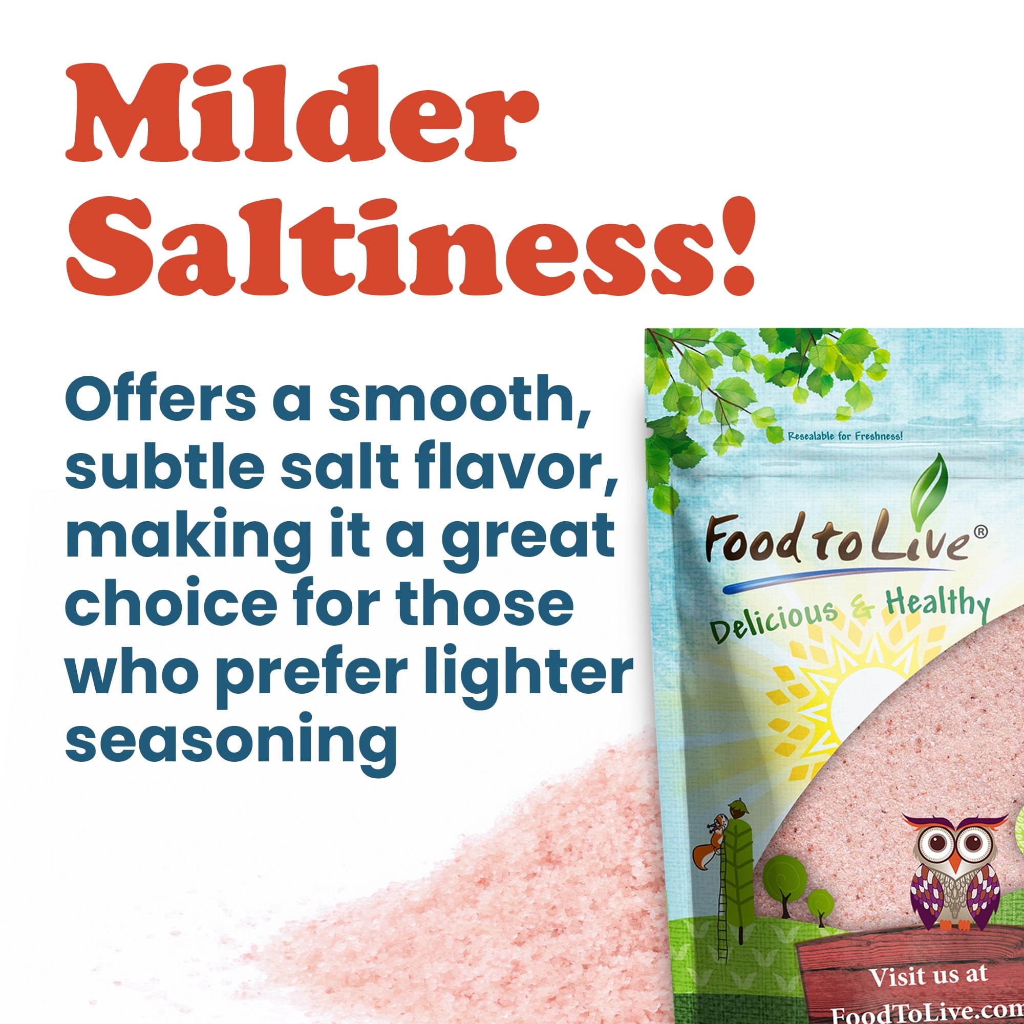 Himalayan Pink Salt – Super Fine, 10 Pounds — Raw, Vegan, Kosher — by Food to Live