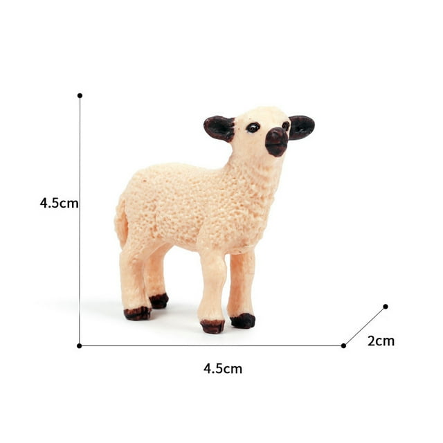 Animaux Réalistes de Volaille Simulation Chèvre Alpaga Agneau Antilope Ranch Modèle de Volaille Figurine d'Action en PVC Jouet Éducatif pour Enfants