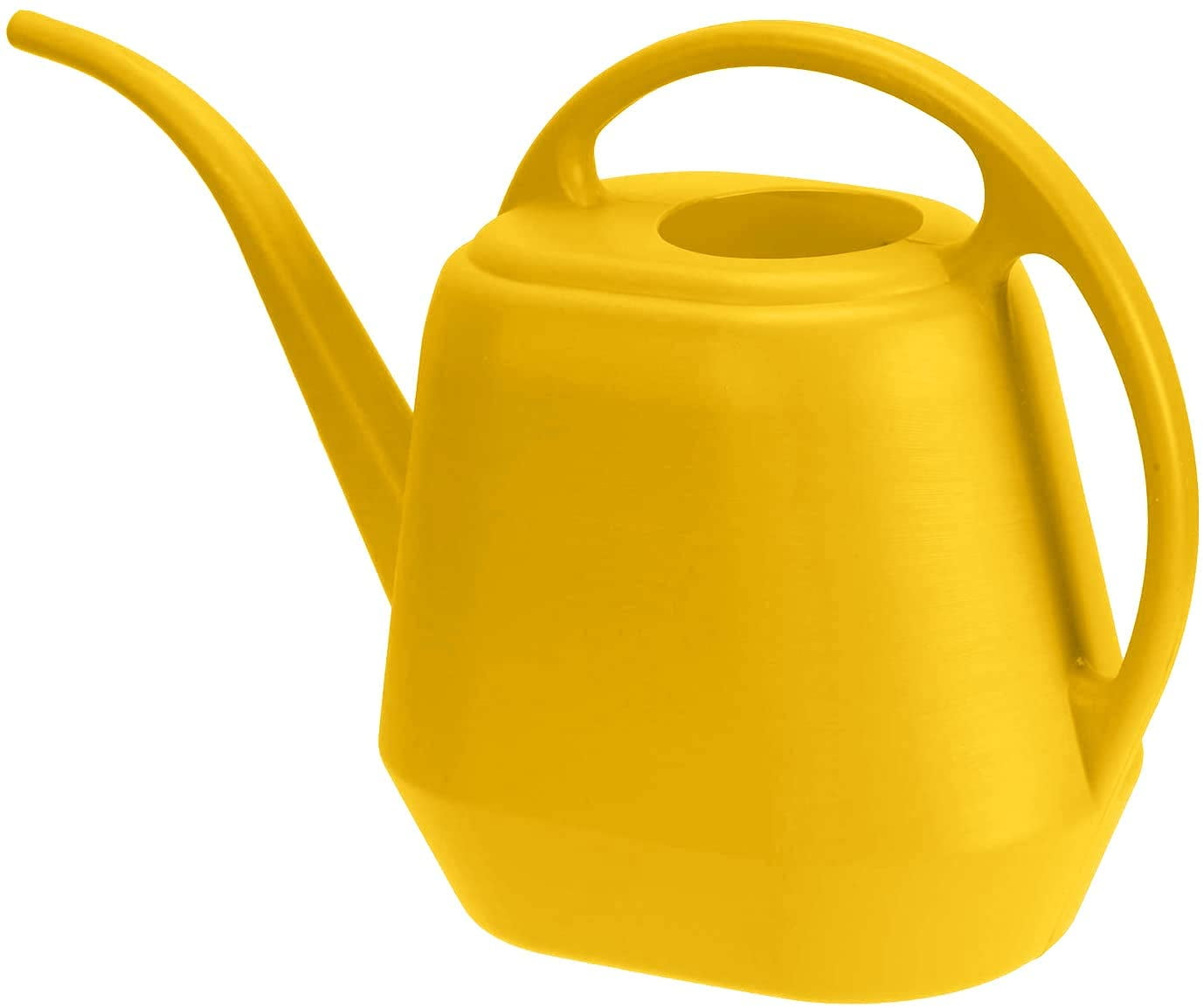 1 Gallon Large Plastic Watering Can Yellow, Durable Lightweight Plant Waterer for Indoor Houseplants Outdoor Garden Patio Use