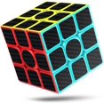 thumbnail image 1 of Speed Cube, Carbon Fiber Sticker Speed Cubes, Black, 1 Piece, 1 of 8