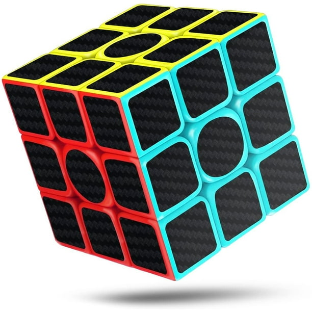 Rubiks Cube Rubix Cube Speed Cube 3x3x3 Smooth Magic Carbon Fiber Sticker Rubix Speed Cubes Enhanced Version 5 7 Black Walmart Com