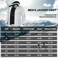 thumbnail image 6 of Tyhengta Men's Waterproof Ski Jackets Winter Coats Snow Jacket Adjustable Fleece Windbreaker Windproof Outdoor RainJackets White L, 6 of 6