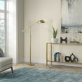 thumbnail image 4 of Evelyn&Zoe Dexter Height Adjustable/Tilting Floor Lamp with Metal shade in Brushed Brass/Brushed Brass, 4 of 7