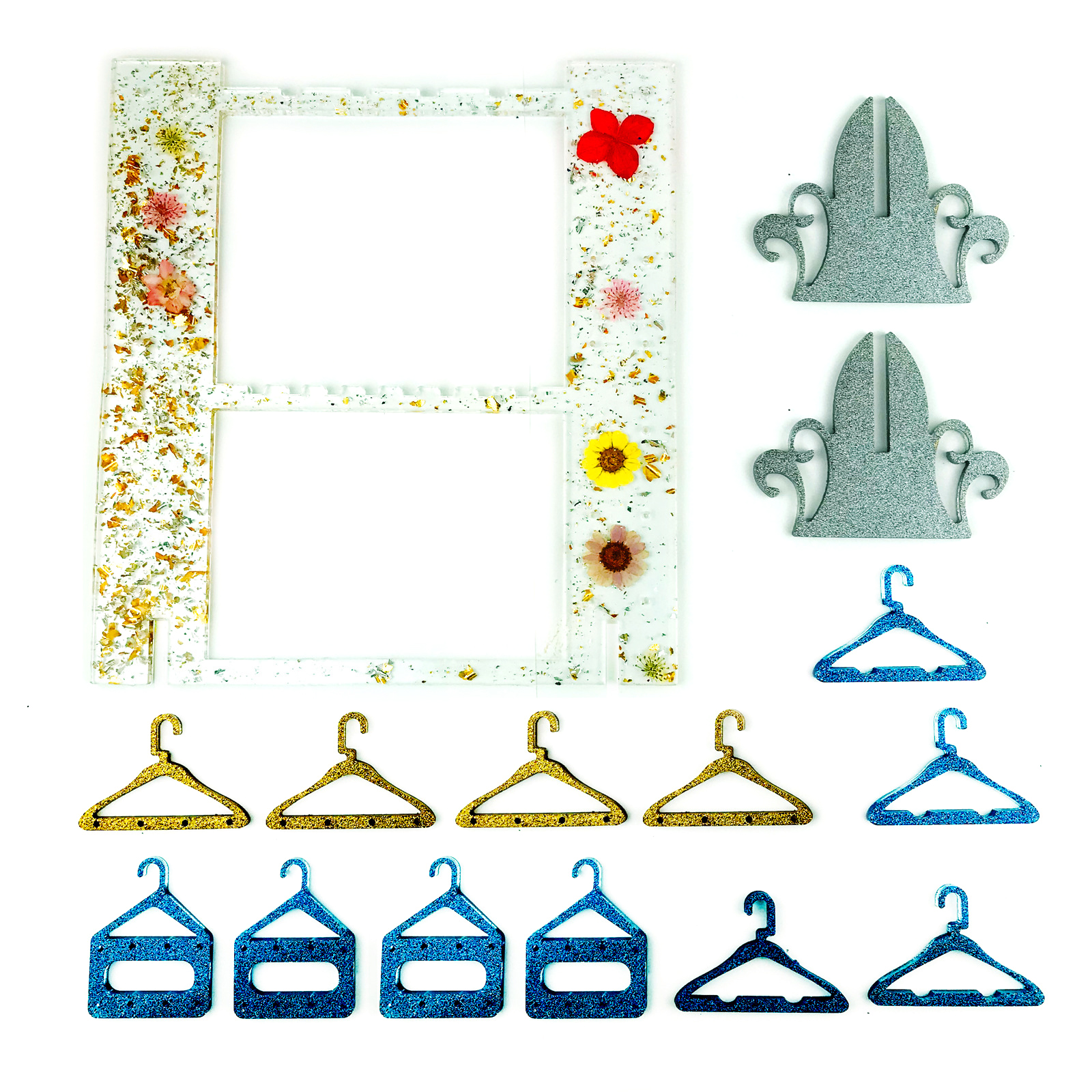 Oasiva 2 Pcs Earring Display Stand Moulds Set Hanger Shaped Jewelry Organizer Holder Mold Earrings Rack Silicone Molds