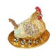 thumbnail image 3 of Figura de gallina incubando huevos, organizador de joyas, decoración, suministros para pollitos, adorno Marrón, 3 of 9