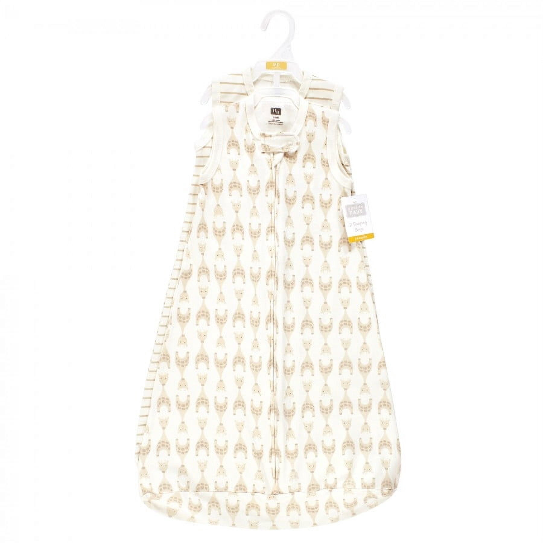 Hudson Baby Unisex Baby Interlock Cotton Sleeveless Sleeping Bag, Neutral Giraffe, 18-24 Months