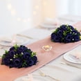 thumbnail image 6 of 2pcs Dark Blue Fake Flowers Plastic Floral Ball 15 Heads Artificial Flower Arrangement for Wedding Centerpiece Table Decor, 6 of 9
