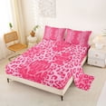thumbnail image 2 of Erosebridal Gradient Cheetah Print Bed Sheets 4pcs For Teens,Girls Animal Leopard Print King Sheets, 2 of 5