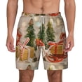 thumbnail image 2 of Goofa Holiday Christmas Stars Printed Men's Swim Trunks Board Shorts Quick Dry Mens Swimming Trunks with Compression Liner,Breathable Fit Hawaii Beach Shorts-3X-Large, 2 of 9