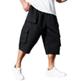 thumbnail image 2 of IAJDKMEK Men's Lightweight Breathable Loose Shorts - Stretch Elastic Waist Gym Shorts, Running Shorts for Men, Casual Sports Shorts,Black 5XL, 2 of 6