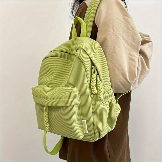 1pc Corduroy Small Backpack, Casual Travel Backpack, Simple Fashion Backpack