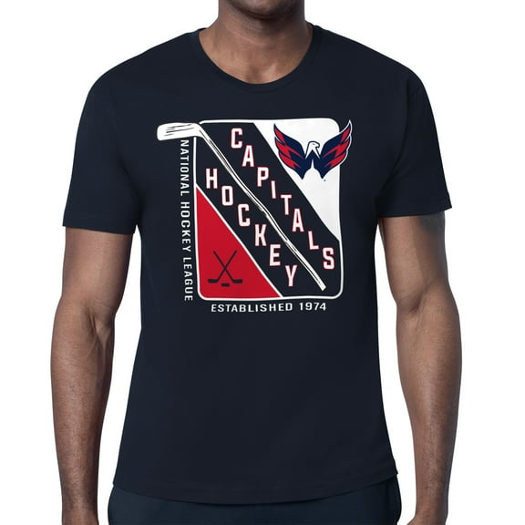 Men's Starter Navy Washington Capitals Shield Graphic T-Shirt