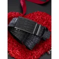 thumbnail image 5 of DHM Men PU Leather Automatic Ratchet Belt Crocodile Pattern Black, 5 of 9