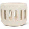 thumbnail image 2 of Abbott Collection Large Textured Hurricane Candle Holder - Cement, Ivory (3.5" H), 2 of 3