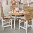 thumbnail image 4 of Retro Brown Wood Grain Dining Chair Back Cover Only, Rustic Board Texture Country Style Set of 8 Chair Back Covers, Removable Washable for Dining Room, Banquet & Holiday Decoration, 4 of 9