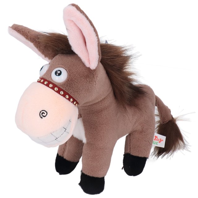 Donkey Stuffed Toy, Mule Plush Toy Perfect Gift Durable Cute Comfortable For Boys Brown