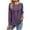 Purple, variant on GaThRRgYP Plus Size Tops for Women,Womens Tops Short Sleeve Cotton,Women's Solid Round-Neck Long Sleeve Fashion Casual Blouse Tops Coffee S