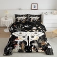 thumbnail image 2 of Feelyou Tribal Butterfly Full Size Comforter Sets, Jungle Mushroom Plant Bedding Comforter Set, Psychedelic Galaxy Moon Reversible Bedding Sets, Super Cozy Room Decor, 3pcs, 2 of 8