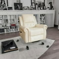 thumbnail image 2 of Naomi Home Tatiana Air Leather Power Lift Recliner with Studded & Tufted, Cream, 2 of 10