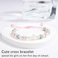 thumbnail image 2 of Kindergarten Preschool Grade 1/2 Bracelet Gift, Cross Pearl Back-to-School Gift Bracelet Decorative Accessories for Women, 2 of 5