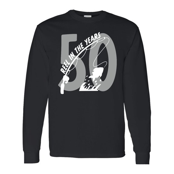Inktastic Reel in the Years Fishing 50th Birthday Long Sleeve T-Shirt