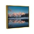 thumbnail image 4 of Stupell Industries Winter Mountains Reflection Landscape Photography Gold Floater Framed Canvas Art Print Wall Art, 21 x 17, 4 of 10