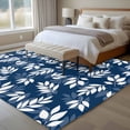 thumbnail image 4 of 5'x8' Area Rugs, Blue Leaves Indoor Outdoor Area Rug for Living Room Bedroom, Farmhouse Pastoral Spring Leaf Branch Washable Bathroom Rugs Kitchen Floor Carpet Mats Home Decor Aesthetic, 4 of 8