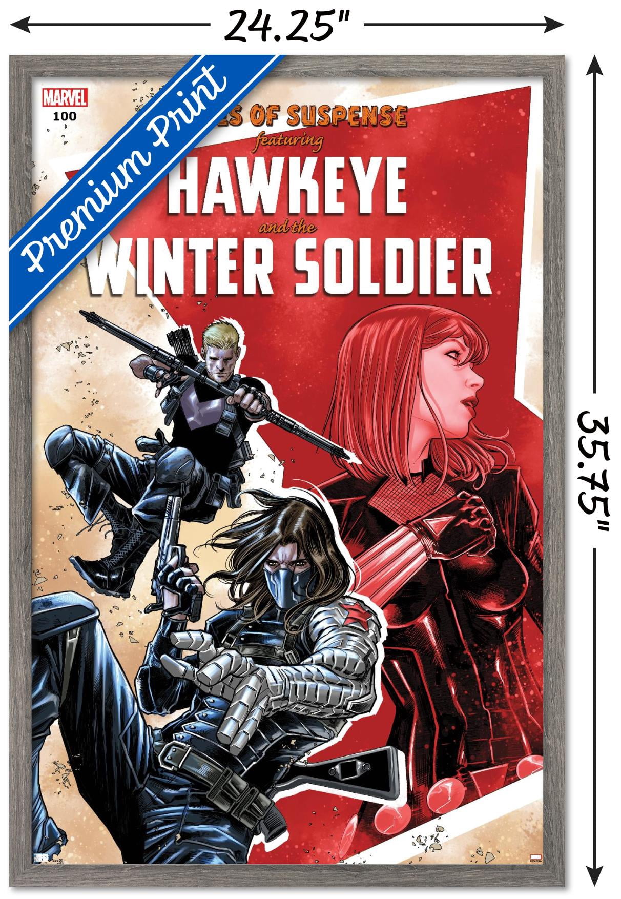 Marvel Comics - Winter Soldier - Tales of Suspense #100 Wall Poster, 22.375" x 34", Framed