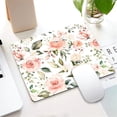 thumbnail image 5 of Pink and Green Flowers Mouse Pad 9.5x7.9x0.12 Inch Rectangular Desk Accessories with Floral Roses, Perfect for Home and Office Use, Add a Touch of Elegance, 5 of 5