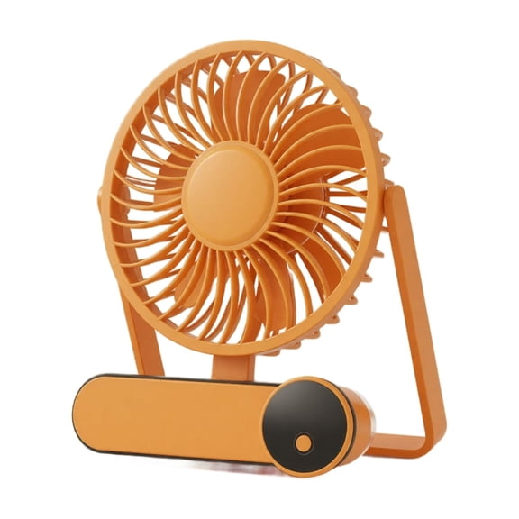 Card Fan, Orange USB Rechargeable Slim Portable, 1 Piece Portable Desktop Personal Cooling Fan, For Office Desk Outdoor Travel Camping Dormitory Use