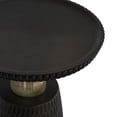 thumbnail image 5 of Simpli Home Breanna SOLID MANGO WOOD and Metal 16 inch Wide Round Contemporary Side Table in Black, Gold, 5 of 7