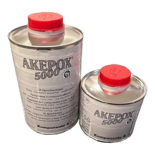 Akemi Akepox Epoxy 5000 Flowing Adhesive, 1.5 kg – Low-Viscosity 2-Component Epoxy for Stone, Marble & Crack Repair, Indoor & Outdoor Use
