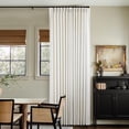 thumbnail image 1 of Cortinas TWODRAPES de lino color crema natural con pliegues, 234 cm, 1 of 9