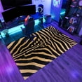 thumbnail image 3 of Tiger Skin Pattern Rug 5x8 Area Rugs Black Brown Stripes Rugs Ultra Soft Washable Non Slip Carpet for Bedroom Living Room Study Office Home Decor Mats, 3 of 7