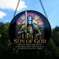 thumbnail image 2 of Armor of God Suncatcher, Knight Stained Glass, Inspirational Christian Design, Stained Glass Suncatcher with Bible, Gift for Religious Individuals, Spiritual Seekers, and Fantasy Fans, 2 of 5