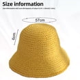 thumbnail image 2 of Sombrero de paja para mujer, sombrero de pescador tejido, sombrero de playa, gorra plegable, gorras de verano, sombrero de pescador para mujer, 2 of 5