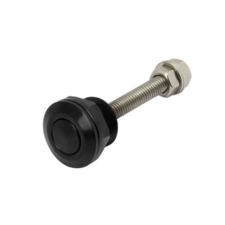 Aluminum Push Button TKOOFN Aluminum Alloy Push Button Hood Pins Lock Clip Bonnet Quick Latch for Car Black ()