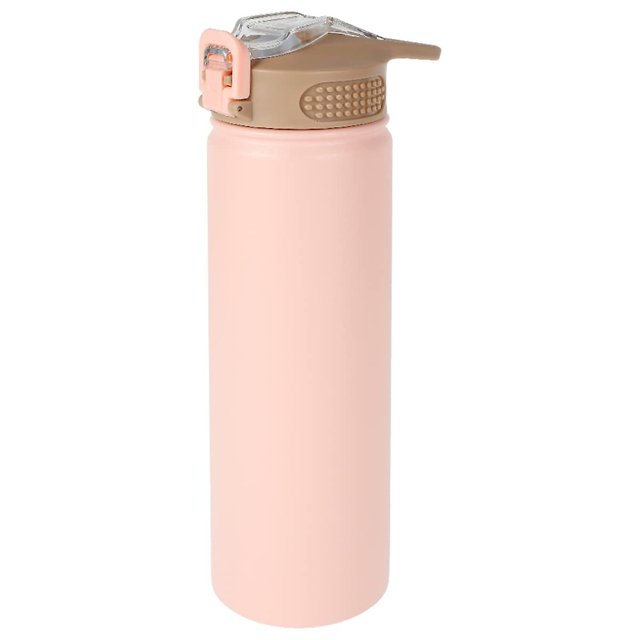 Taza de Aislamiento Térmico de Acero Inoxidable con Pajita Rosa Grande WEIHJMXG