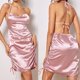thumbnail image 2 of Vestido de seda con cordón para mujer, picardías, lencería, ropa de dormir, camisón, pijama Fridja  nalpqowj18016, 2 of 7