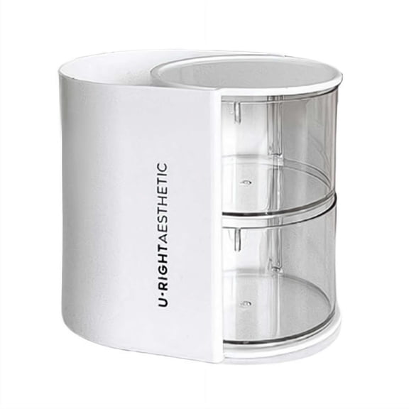 2-Tier Clear Hair Accessories Organizer with Rotatable Design, Ideal Jewelry Storage for Clips, Earrings & More, Gift for Girls