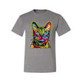 thumbnail image 2 of Cats Are Like Potato Chips Colorful Rainbow Cat Animal Lover Men's Graphic T-Shirt, Heather Grey, 2XL, 2 of 3
