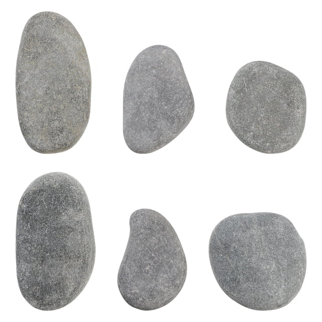 MasteelfCA Supvox 6PCS Beach Pebbles for Drawing 5-9m Mixed Stones for Painting Kids DIY Painting Rocks