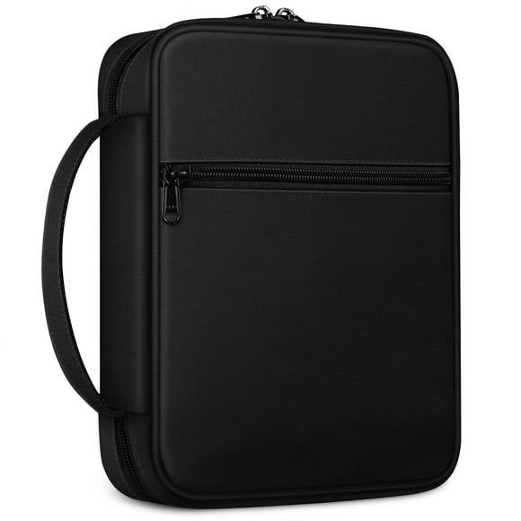 Funda de transporte para Biblia FINPAC, bolsa de iglesia negra, 29 x 20 x 6 cm