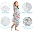 thumbnail image 7 of White Mermaid Sea Pattern Hooded Bath Towel，50"x30" for Ages 3 To 12 Kids, Quick Dry Lightweight Soft Microfiber Hood Beach Towel Cover Up for Kids, 7 of 7